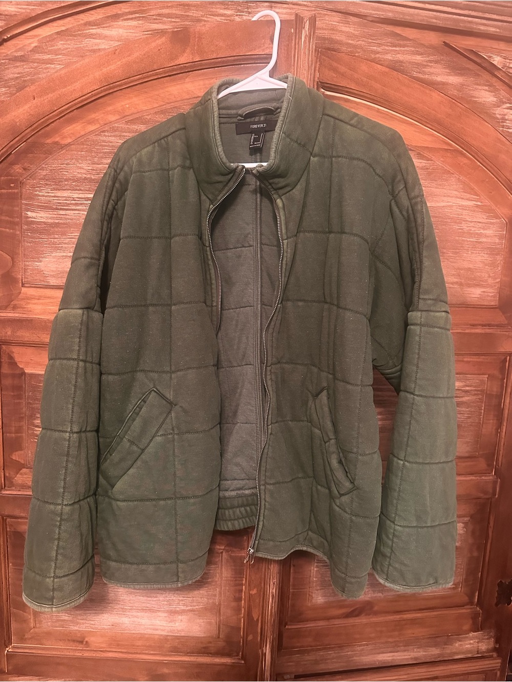 Forever 21 Olive Green Quilted Jacket